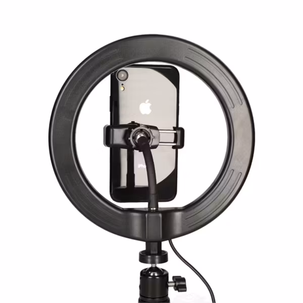 KSIX Studio Live LED Stativ – Bärbart, 14W, Justerbar Färgtemperatur – Svart