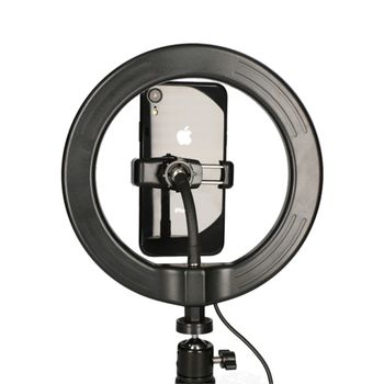 KSIX Studio Live LED Stativ – Bärbart, 14W, Justerbar Färgtemperatur – Svart