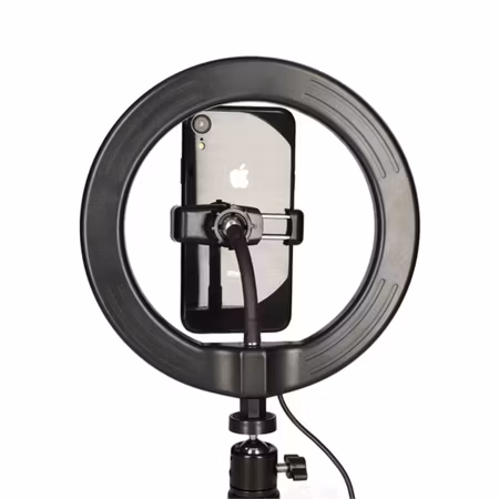 KSIX Studio Live LED Stativ – Bärbart, 14W, Justerbar Färgtemperatur – Svart