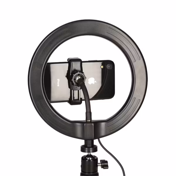 KSIX Studio Live LED Stativ – Bärbart, 14W, Justerbar Färgtemperatur – Svart