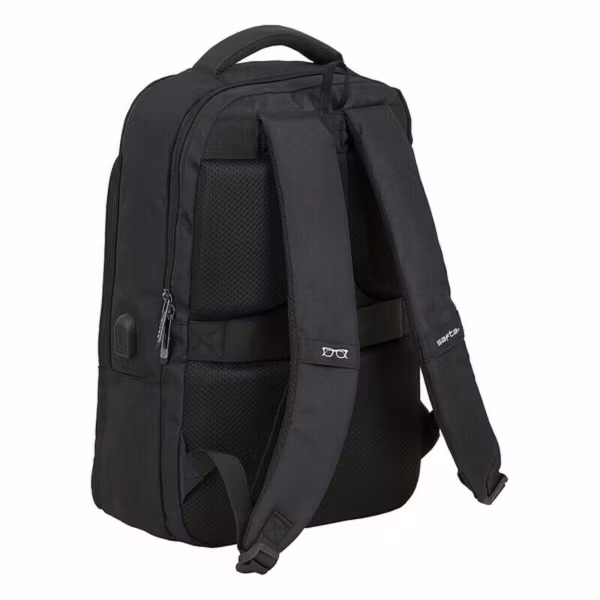 Safta Business Ryggsäck – Svart Laptop- & Surfplatteväska med USB-uttag (15,6")