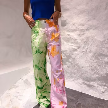 Tie Dyed Watermelon Jeans