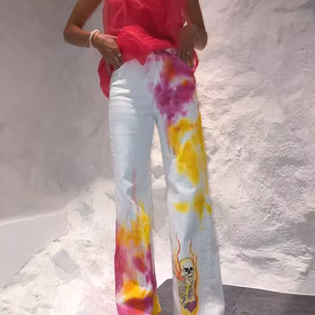 Dyed Love Hurts Jeans Pink