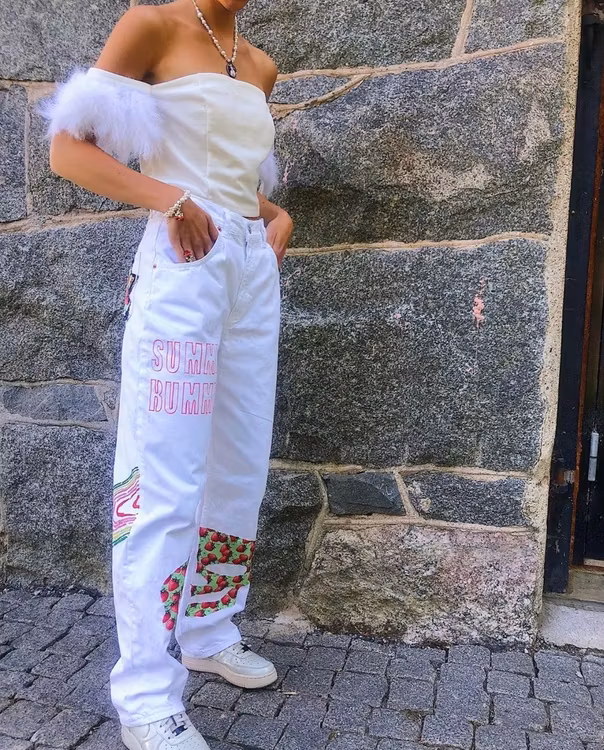 You're So Berry Cute Straight Leg Jeans