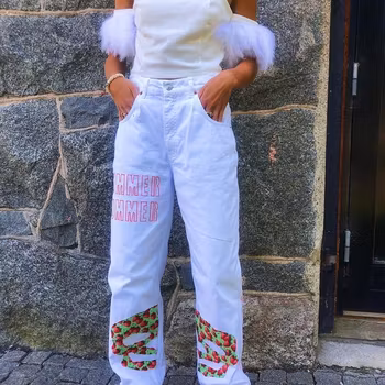 You're So Berry Cute Straight Leg Jeans