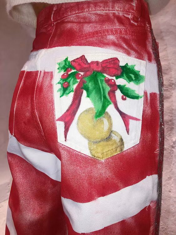 Candy Cane Mess Jeans