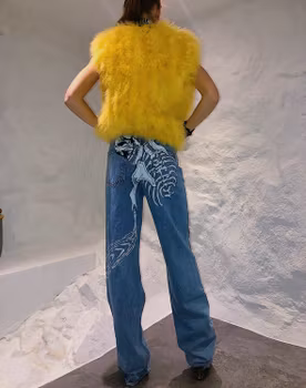 Bad to the Bone, straight light blue jeans