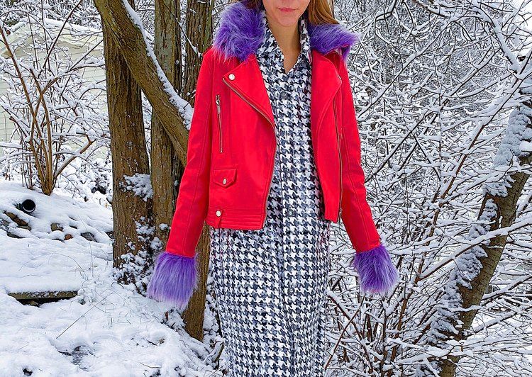 Fur Real PU Leather Jacket