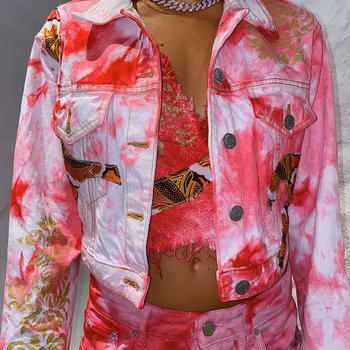Extravagant Pink Denim Jacket