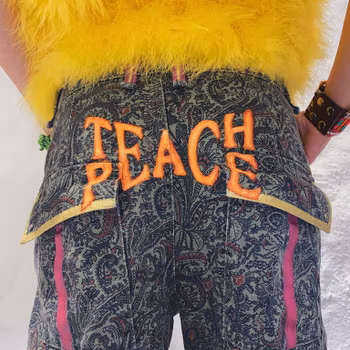 Teach Peace Cargo Jeans