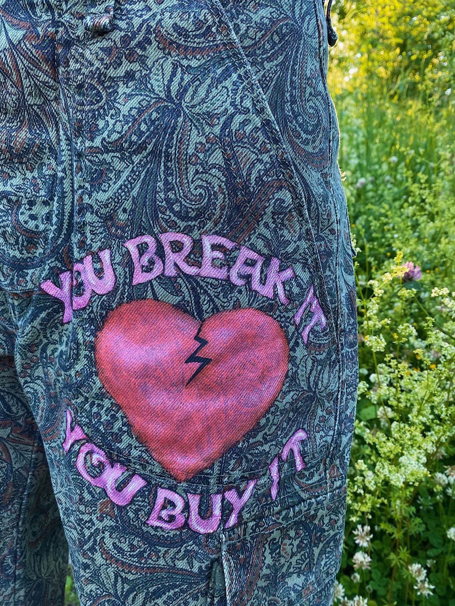 You break it, you buy it cargo pants
