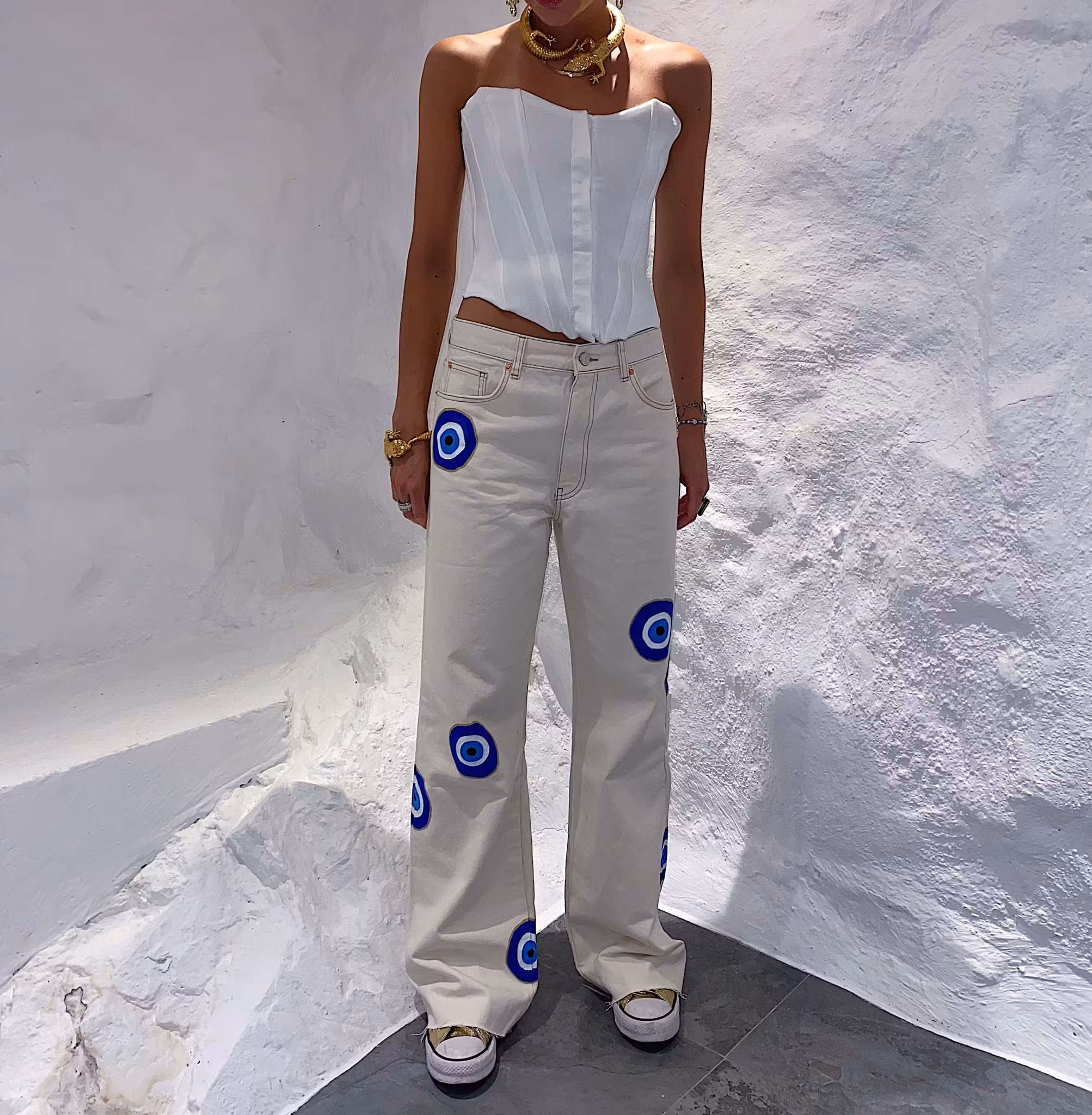 Eye Catcher Jeans (Beige)