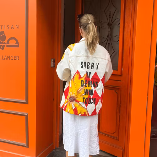 Sorry, My Demons Won Today Denim Jacket