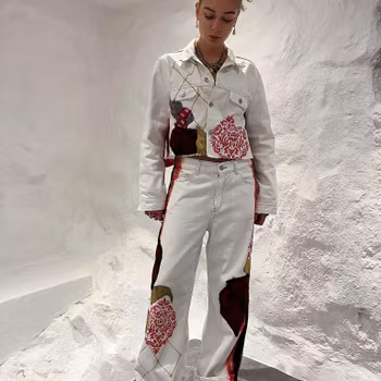 The Show Must Go on Jeans white