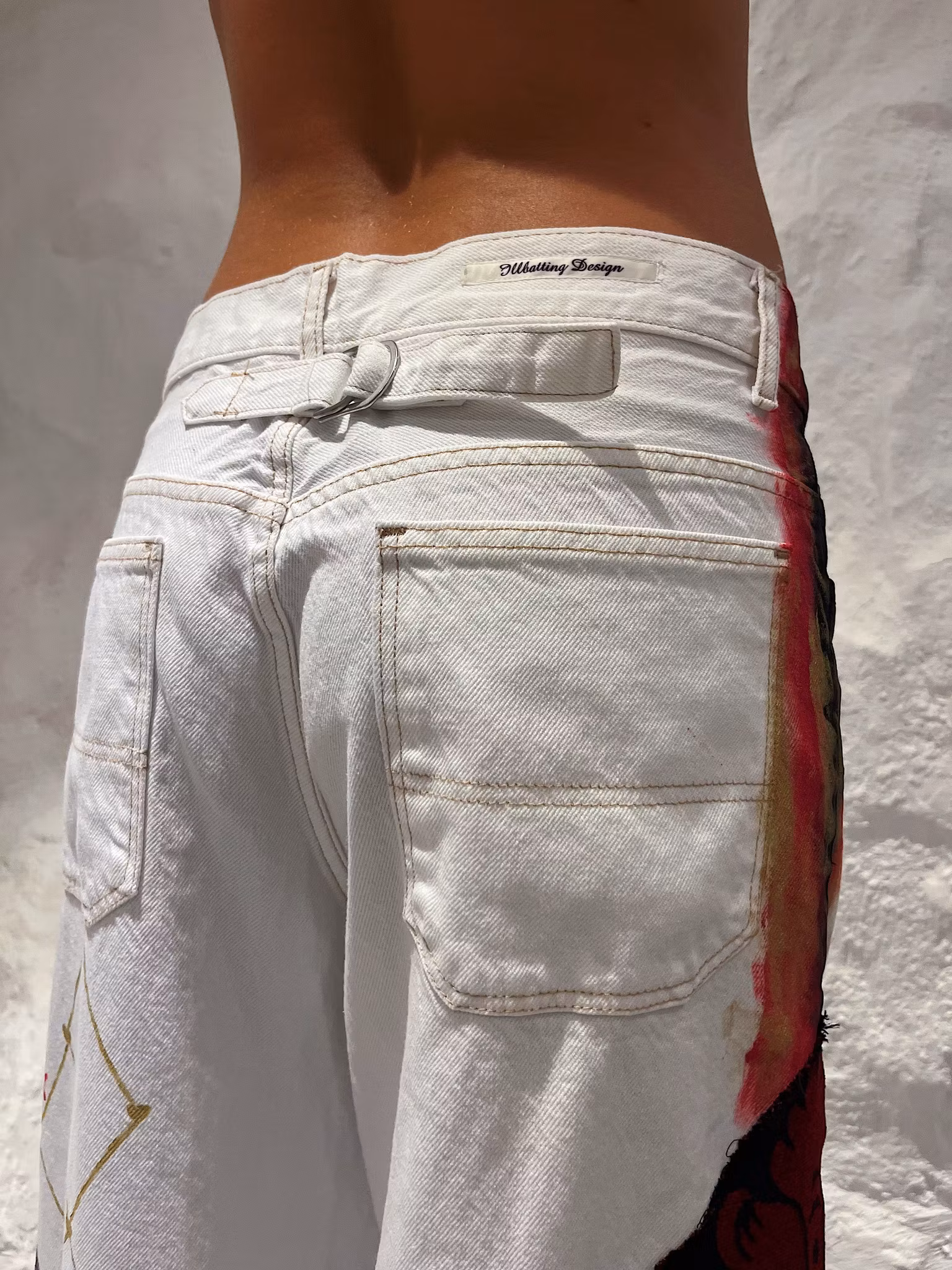 The Show Must Go on Jeans white