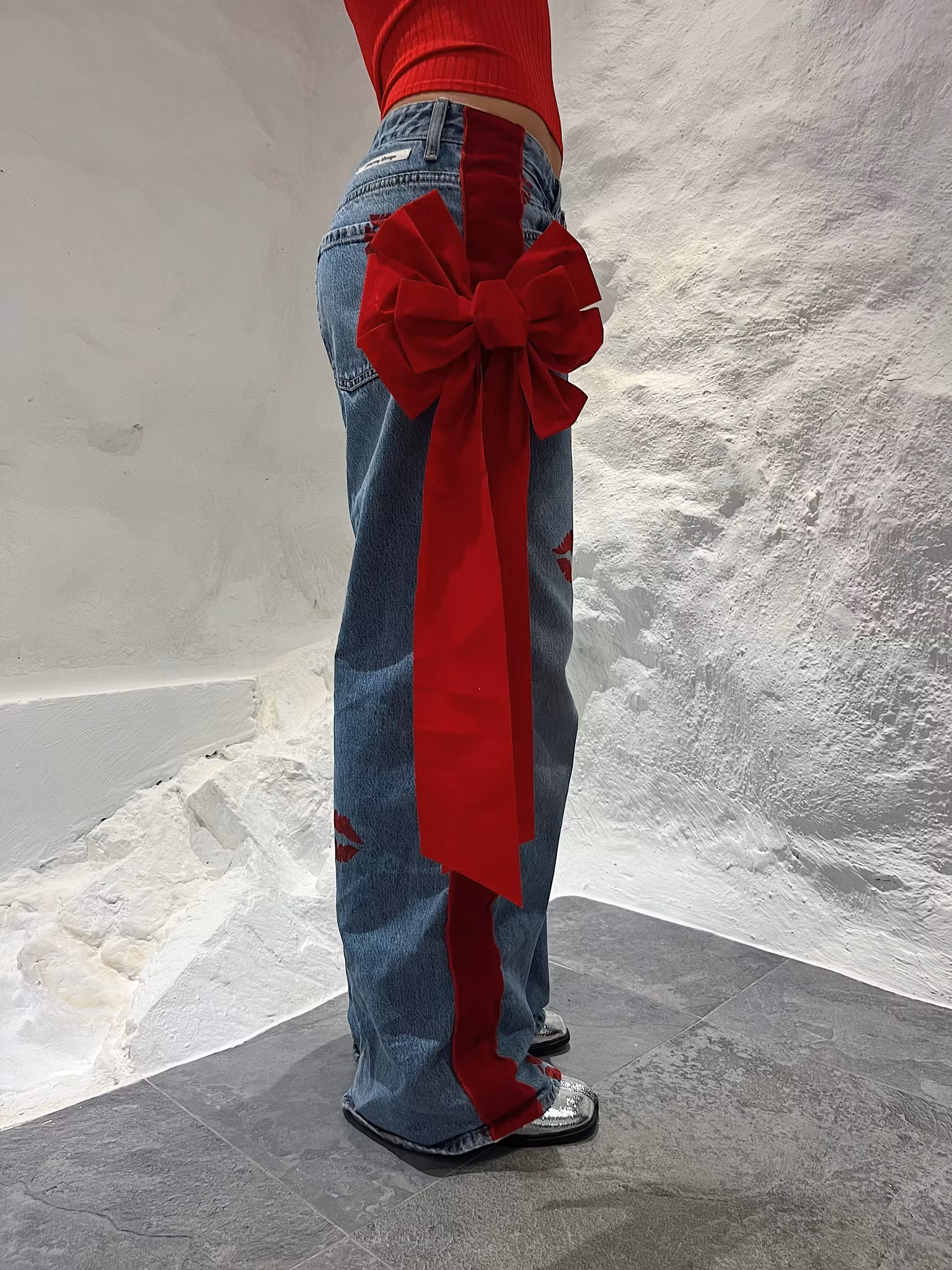 Bow Bow Bow Jeans (Blue)
