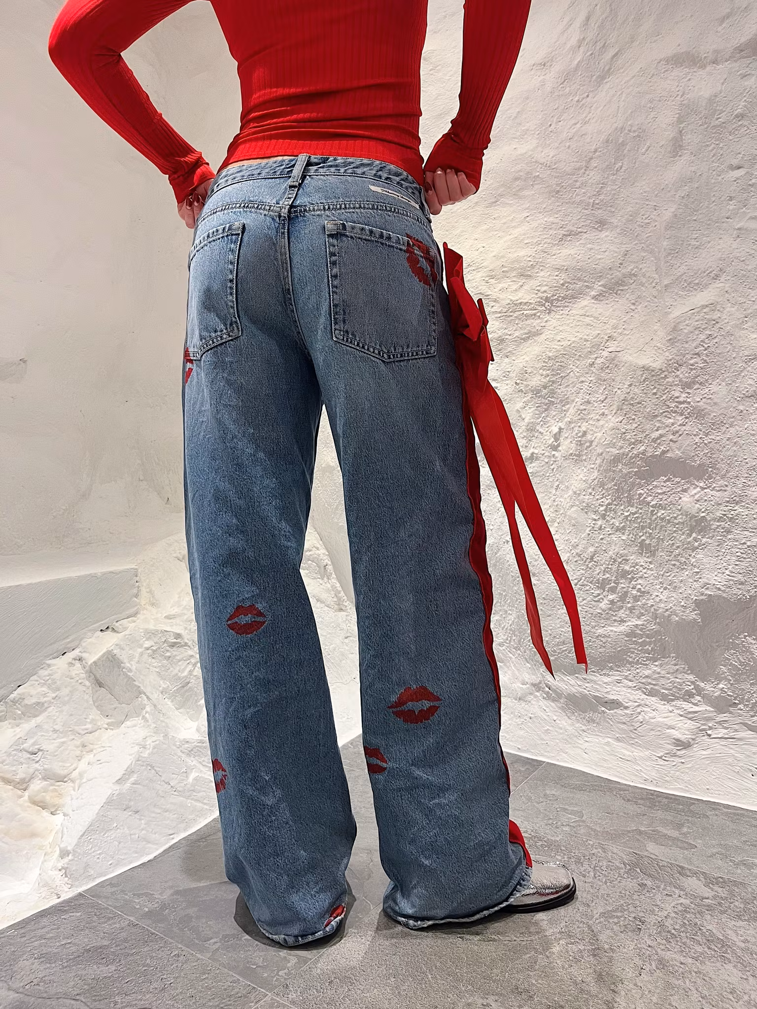 Bow Bow Bow Jeans (Blue)