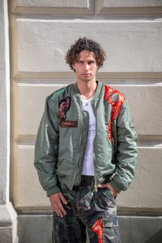 Lavishly Camouflaged Bomber Jacket