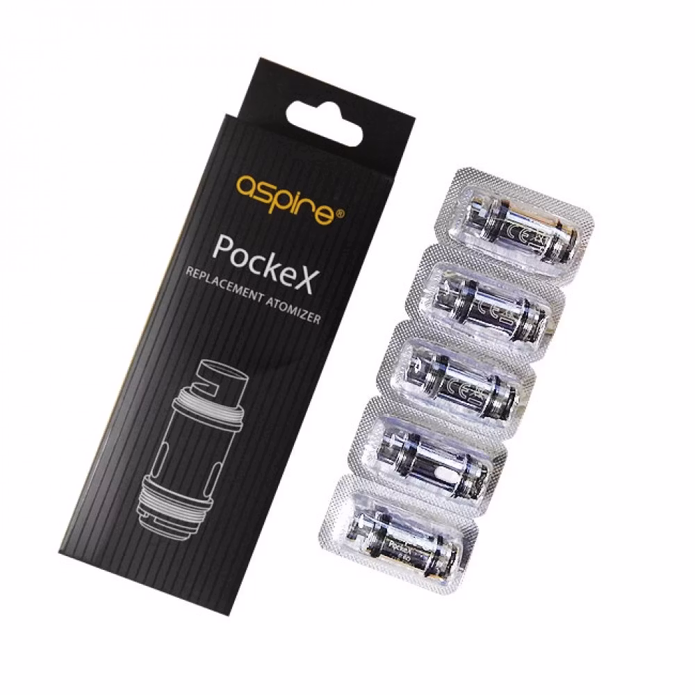 Coils Aspire PockeX 5-pack   0.6Ω 18-23W  vape vejp vapemore VapeMore