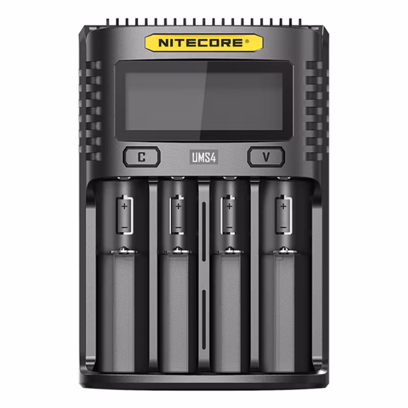 nitecore ums4 qc2 qc 2.0  batteriladdare Intelligent laddare 18650 10440 14500 16340 17340 18350 16490 18500 26500 26650 20700 21700 1A