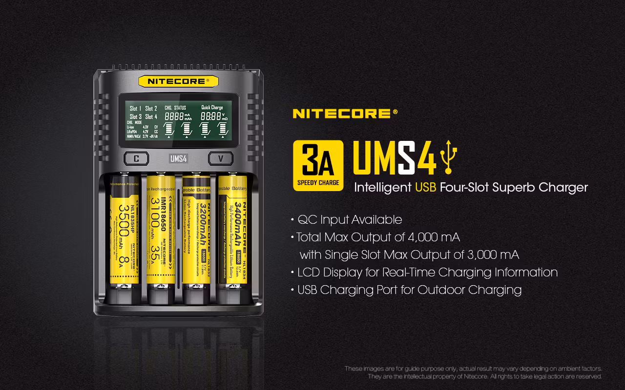Nitecore UMS4 USB-laddare