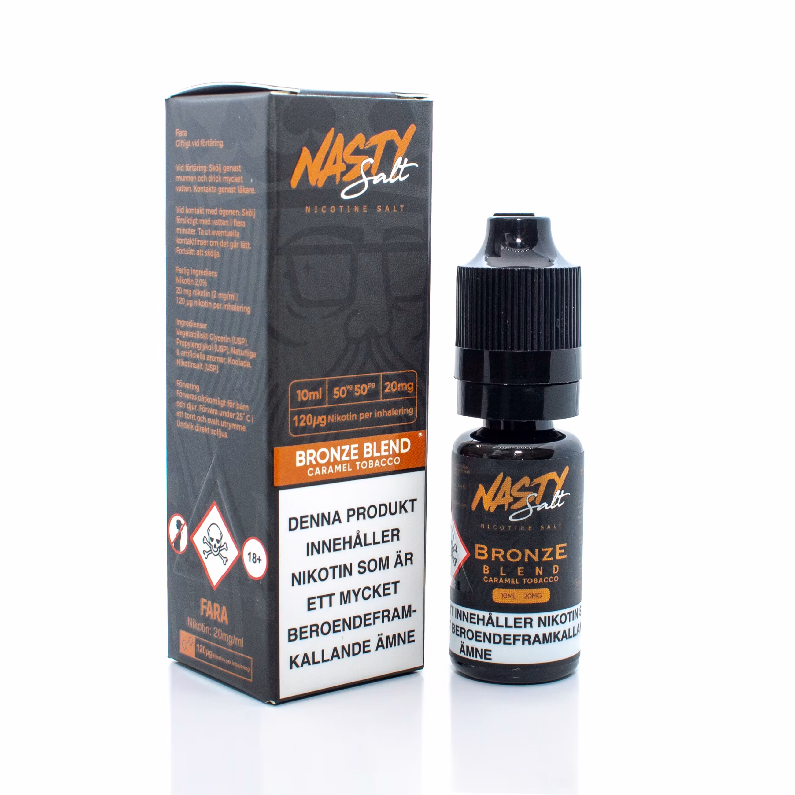 Nasty Juice bronze blend tobak vanilj karamell mtl 10ml 20mg nikotinsalt nicsalt ejuice e-juice nikotin vape vejp
