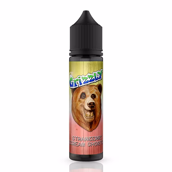 grizzly strawberry icecream shortcake grädde vanilj glass jordgubbe sockerkaka e-juice ejuice vape vejp shortfill 50ml gorilla v3 vapemore VapeMore