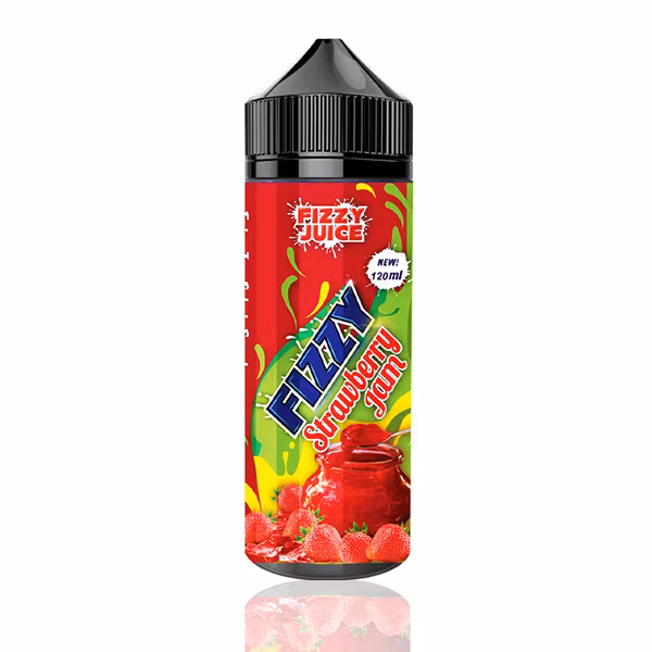 fizzy strawberry jam sylt jordgybbar jordgubssylt cooling e-juice shortfill 100ml gorilla v3 vapemore VapeMore