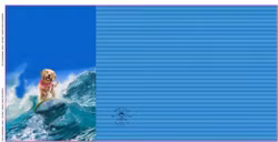 ekologisk trikåtyg panel - SURFANDE HUND