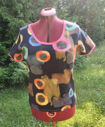 T-shirt - Färgglada ringar (dam) (25%)