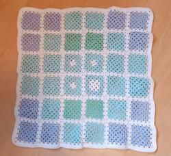 Handvirkad Babyfilt 50*50 cm