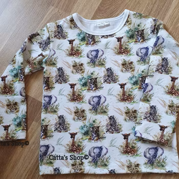 Långärmad tröja med vilda djur, (25%)