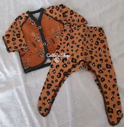 Tröja + Byxa - Leopard "ekologisk"