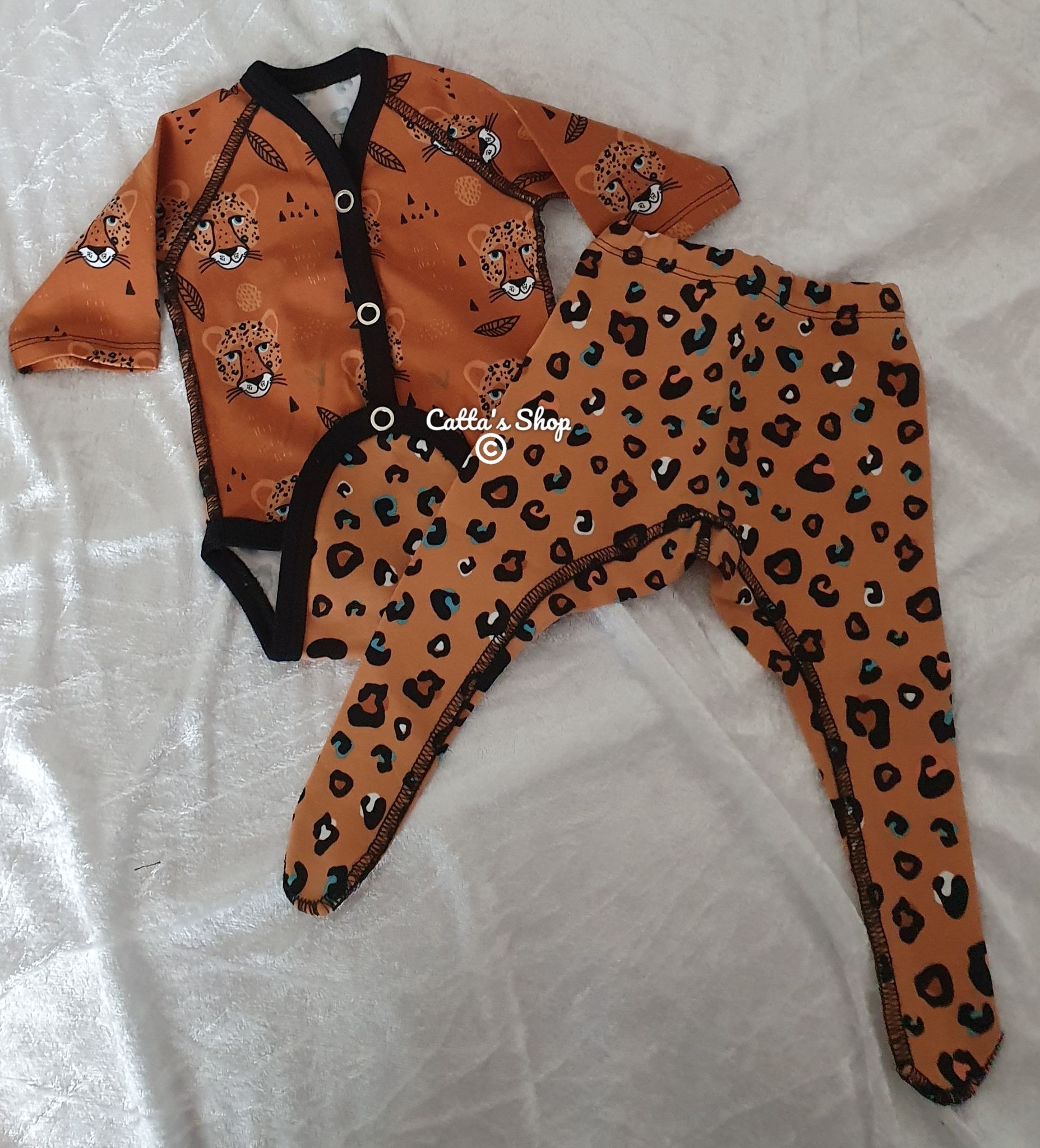 Babybody + Byxa - Leopard
