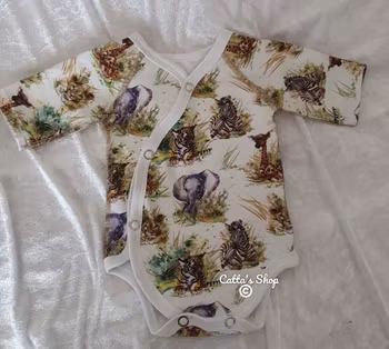 Prematur Babybody - Exotiska djur - Ekologisk