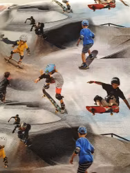 ekologisk trikåtyg- SKATE OR DIE