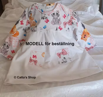 Klänning kuvert hals- eget tyg val