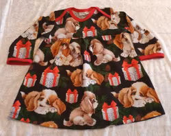 Klänning - Julhundar "ekologisk"