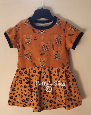 Bodyklänning Leopard – ekologisk babyklänning