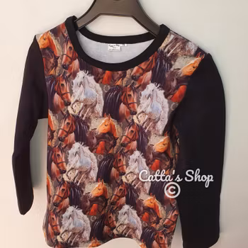 Långärmad tröja - hästar