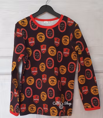 Barntröja Amerika märken – Långärmad | Ekologisk French Terry