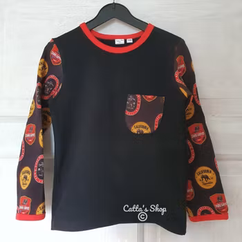 Långärmad barntröja – Amerika märken 🇺🇸 "ekologisk"