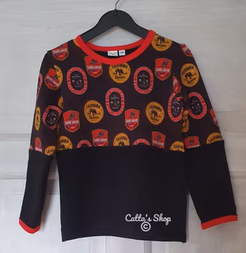 Långärmad barntröja – Amerika märken 🇺🇸 "ekologisk"