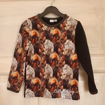 Långärmad tröja - hästar