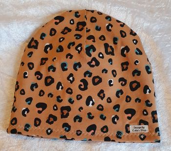 Mössa fodrad - Leopard prickar
