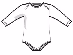 Babybody kuverthals - eget tyg val