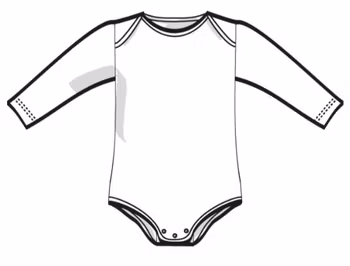 Babybody kuverthals - eget tyg val