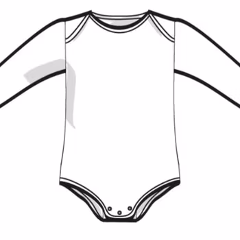 Babybody kuverthals - eget tyg val