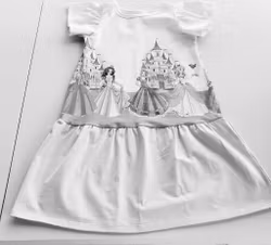 Klänning kort ärm - eget tyg val