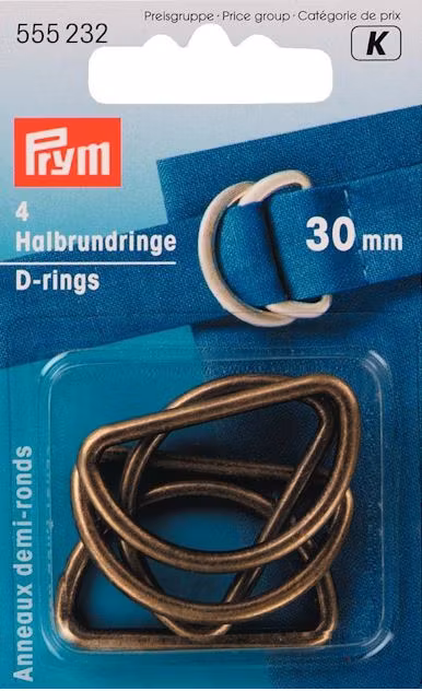 D-ring antik mässing